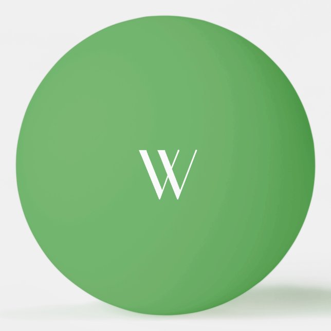 Your monogram in green ping pong ball (Front)