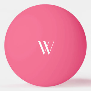Your monogram in pink ping pong ball