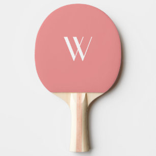 Your monogram in pink ping pong paddle