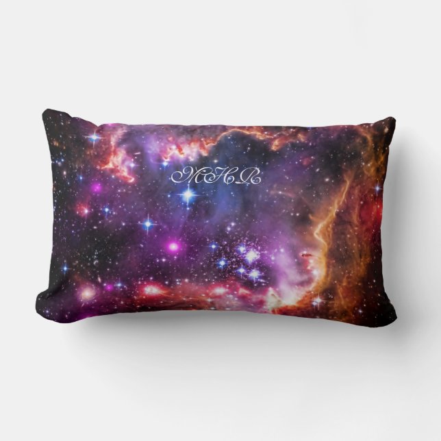 Your Monogram Initials Starry Wingtip of SMC Lumbar Pillow (Front)