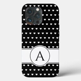 Your Monogram Stylish Black And White iPhone 13 Pro Case