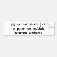 Your mother was a hamster and your father......