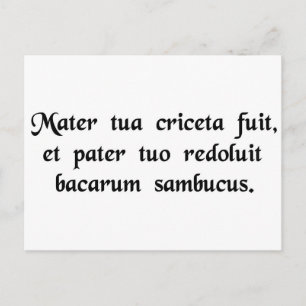 Your mother was a hamster and your father...... postcard