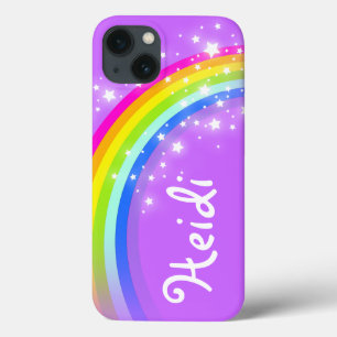 Your name 5 letter rainbow purple  iPhone 13 case