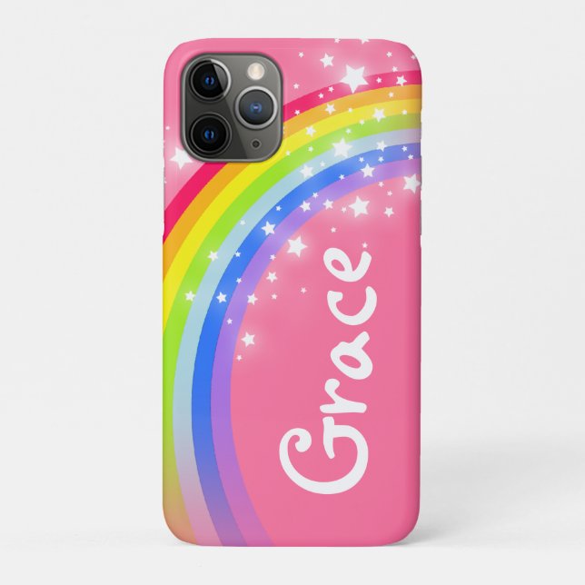 Your name 5 letter rainbow red pink ipod case (Back)
