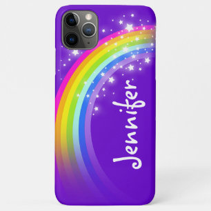Your name 8 letter rainbow purple iphone case