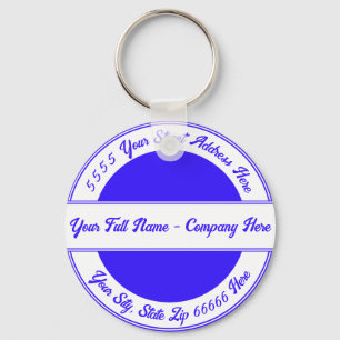 Your Name Address Font Colours Keychain Gift