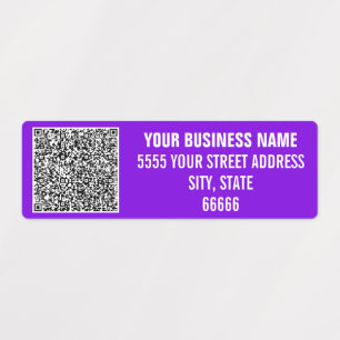 Your Name Address QR Code Product Labels Example