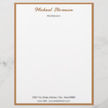 Your Name Address Website Gold Framed Letterhead<br><div class="desc">Custom Colours and Font - Your Name Profession Address Contact Information Personal / Business Modern Framed Design Letterhead - Add Your Name - Company / Profession - Title / Address / Contact Information - Website / E-mail / Phone / more - Choose / add your favourite font - text /...</div>