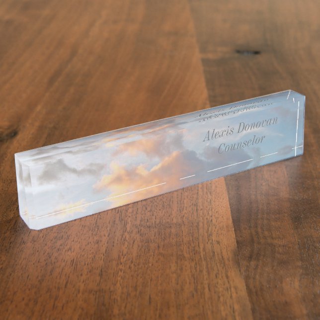 "YOUR NAME AMONG THE CLOUDS" NAMEPLATE (Side)