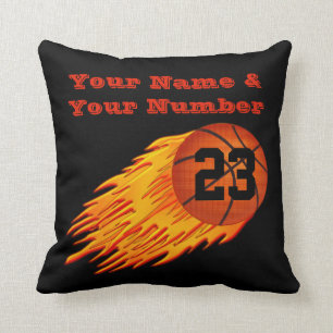 Your NAME and Jersey NUMBER on Basketball Pillows
