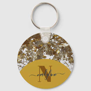 Your Name and Name First letter personalize Keychain