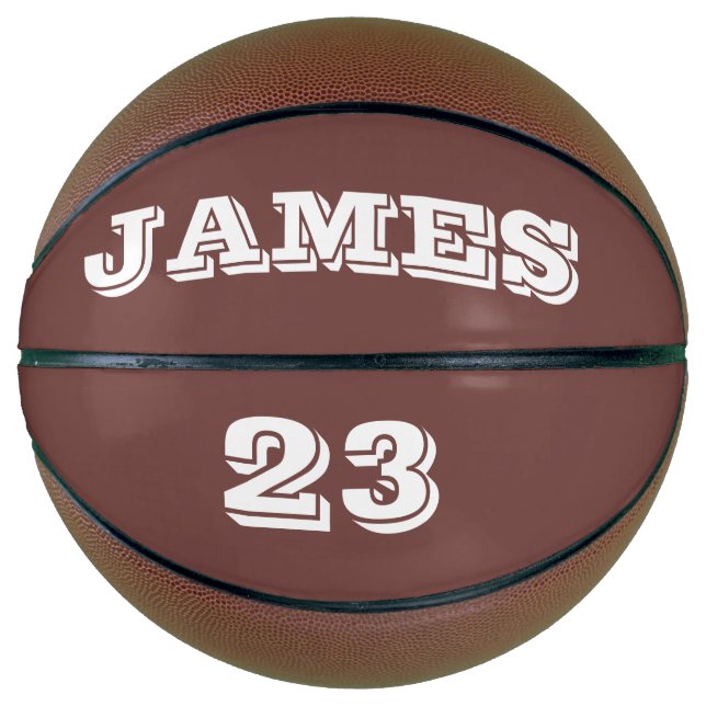 Your Name and Number Personalized Basketball (Front)