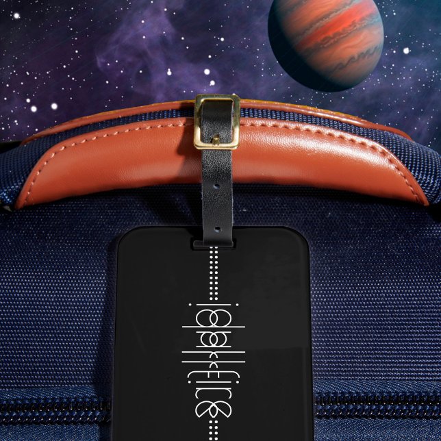 Your Name as Alien Glyphs Black Luggage Tag (Creator Uploaded)