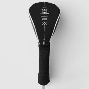 Your Name as Alien Glyphs Unique Black Golf Head Cover