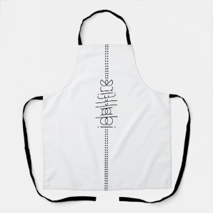 Your Name as Alien Glyphs Unique White Apron