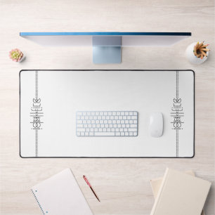 Your Name as Alien Glyphs Unique White Desk Mat