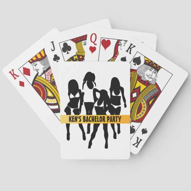 Your Name - Bachelor Party Playing Cards (Back)