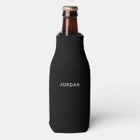 Your Name Black Bottle Cooler