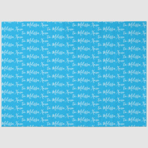 Your Name Blue Tissue Paper