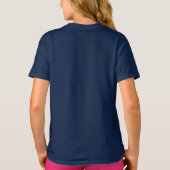 Your Name & Boat Vintage Anchor Stars Navy & White T-Shirt (Back)