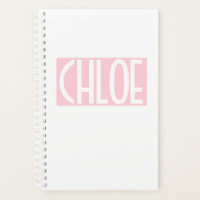 Your Name | Bold White Text on Light Pink