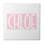 Your Name | Bold White Text on Light Pink Tile<br><div class="desc">Eye-catching and modern.</div>