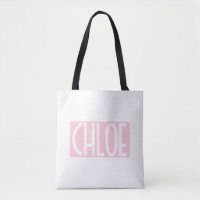 Your Name | Bold White Text on Light Pink
