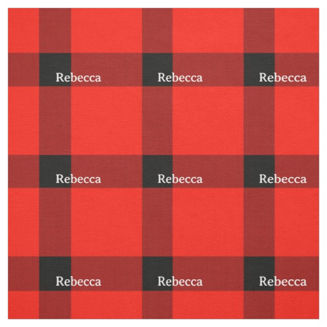 Your Name Buffalo Plaid Fabric (Swatch)