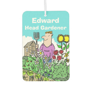 Your Name Choice. Head Gardener Car Air Freshener
