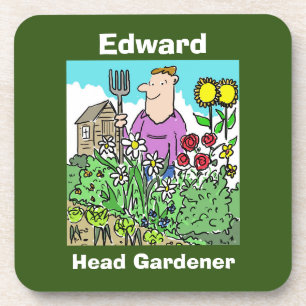 Your Name Choice. Head Gardener Coaster