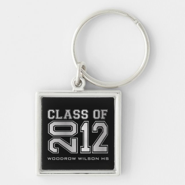 "your name" Class of 2012 Key-Chain (silver) Keychain (Front)
