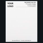 Your Name Company Logo Personalized Letterhead<br><div class="desc">Custom Simple Personalized Business Office Modern Letterhead with Logo - Add Your Logo - Image / Name - Company / Address - Contact Information - Resize and move or remove and add elements / image with customization tool. Good Luck - Be Happy - Be Healthy !</div>