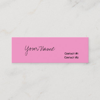 Your Name, Contact #1, Contact #2 Mini Business Card