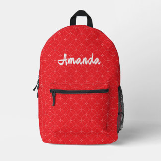 Your Name Cool Japanese Traditional Shippo Pattern Printed Backpack