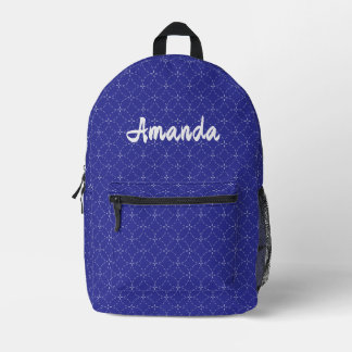 Your Name Cool Japanese Traditional Shippo Pattern Printed Backpack