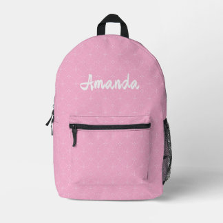 Your Name Cool Japanese Traditional Shippo Pattern Printed Backpack