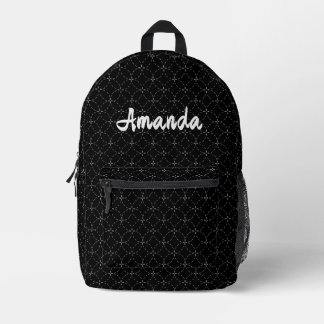 Your Name Cool Japanese Traditional Shippo Pattern Printed Backpack