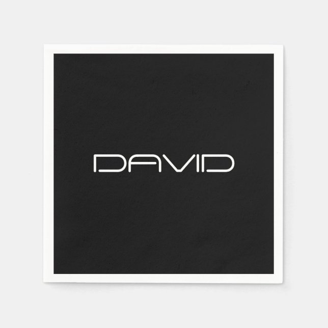 Your Name | Cool Stylized Customizable Text Napkin (Front)