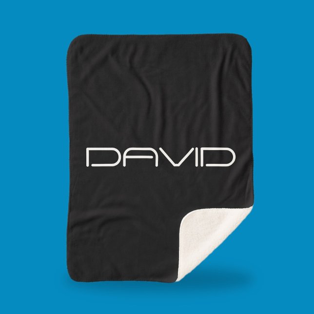 Your Name | Cool Stylized Customizable Text Sherpa Blanket (Creator Uploaded)