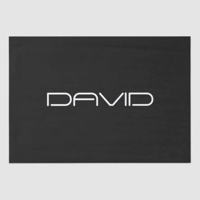 Your Name | Cool Stylized Customizable Text Tissue Paper (Front)