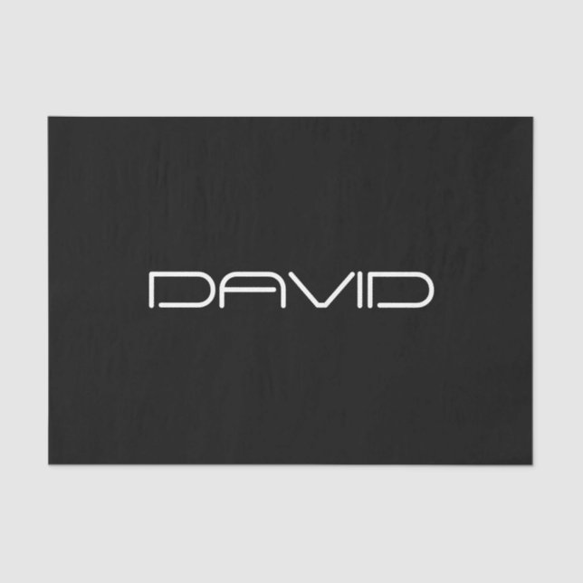 Your Name | Cool Stylized Customizable Text Tissue Paper (Front)