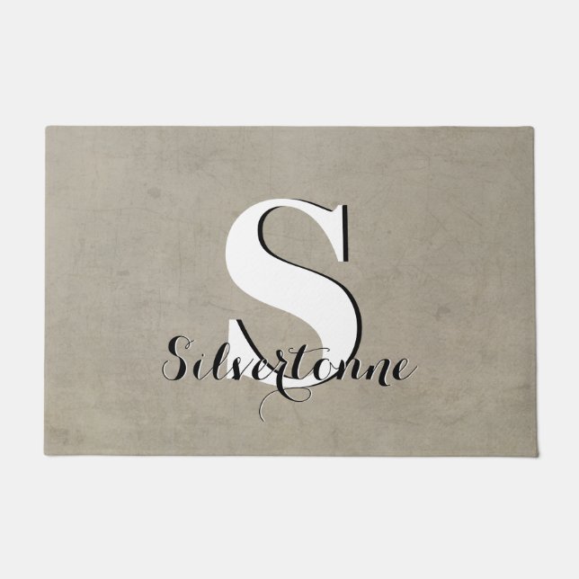 Your Name Custom Monogram Doormat (Front)