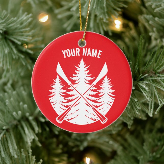 Your Name Custom Sup Girl Ceramic Ornament (Tree)