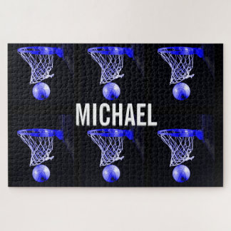Your Name Customizable Basketball Artwork Jigsaw Puzzle