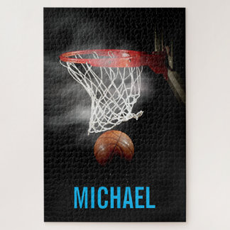 Your Name Customizable Basketball Artwork Pop Art Jigsaw Puzzle