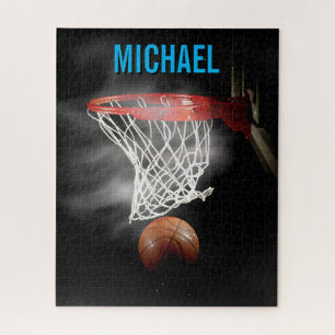 Your Name Customizable Basketball Artwork Pop Art Jigsaw Puzzle