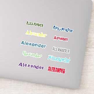 YOUR NAME customizable sheet of 10 decals