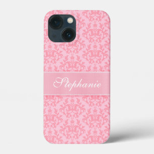 "Your name" damask light pink iPhone 6 case