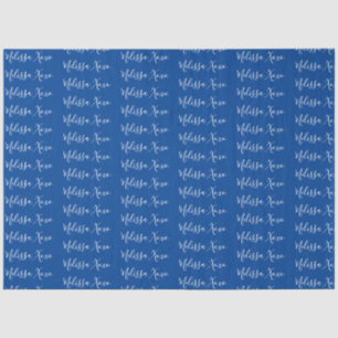 Your Name Dark Blue Tissue Paper